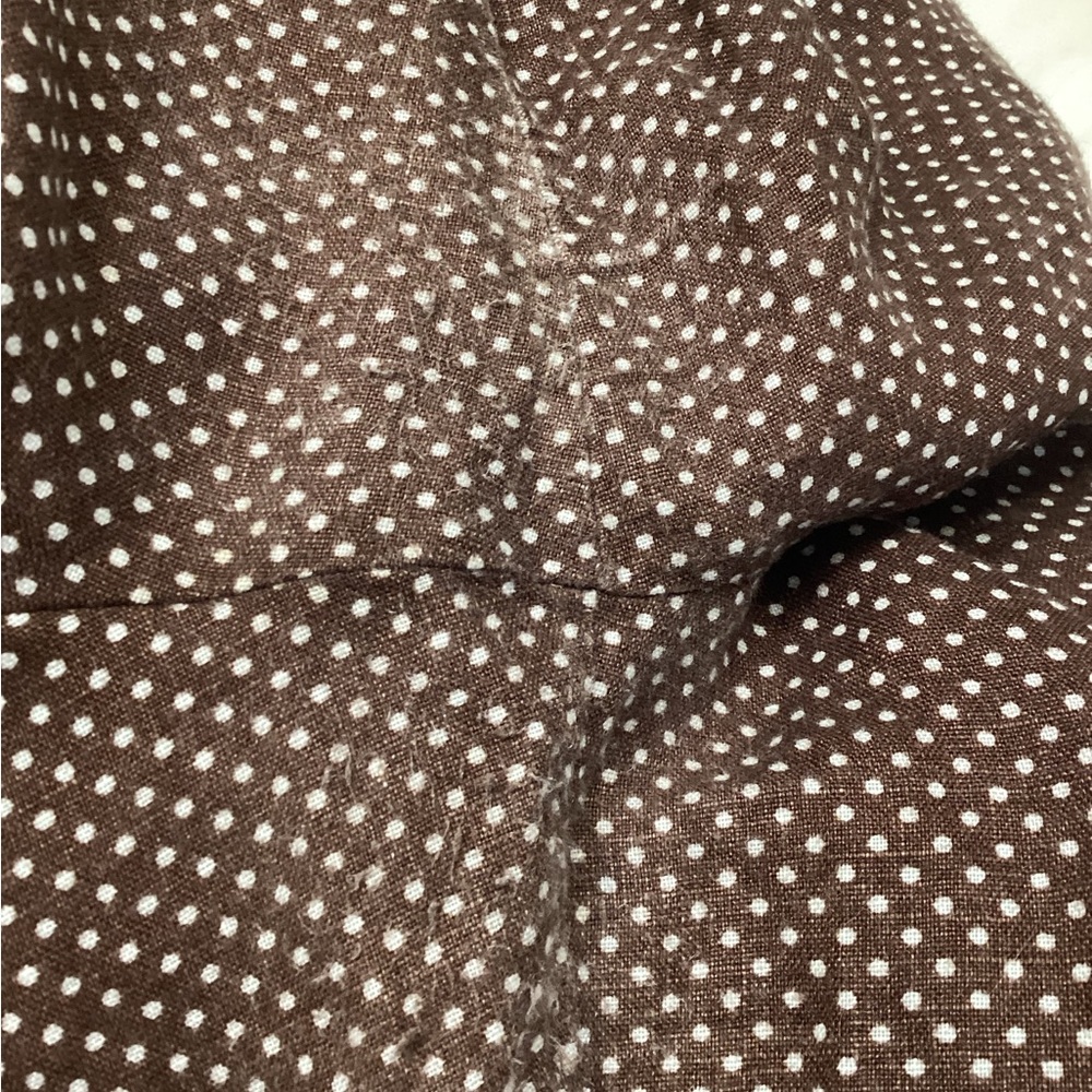 Reformation Jaida Linen Brown Pants Polkadot Size M - Picture 10 of 11